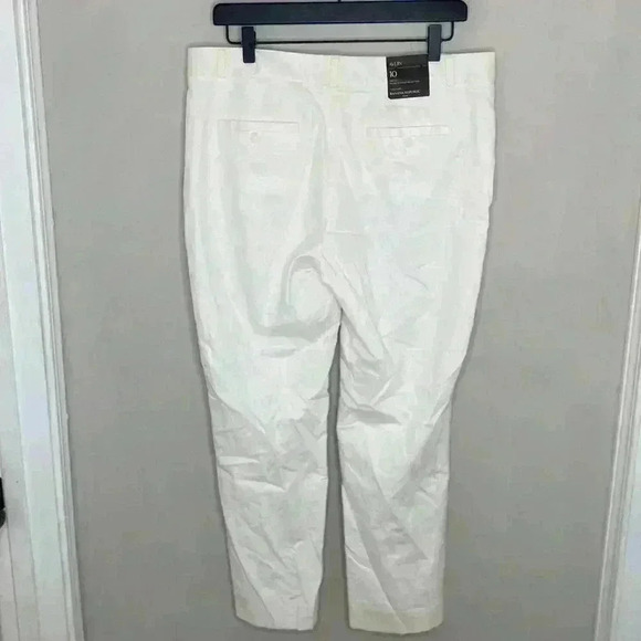 Banana Republic NWT New Avery Mid Rise Ankle Length Tailored Size 10 White - Picture 3 of 6